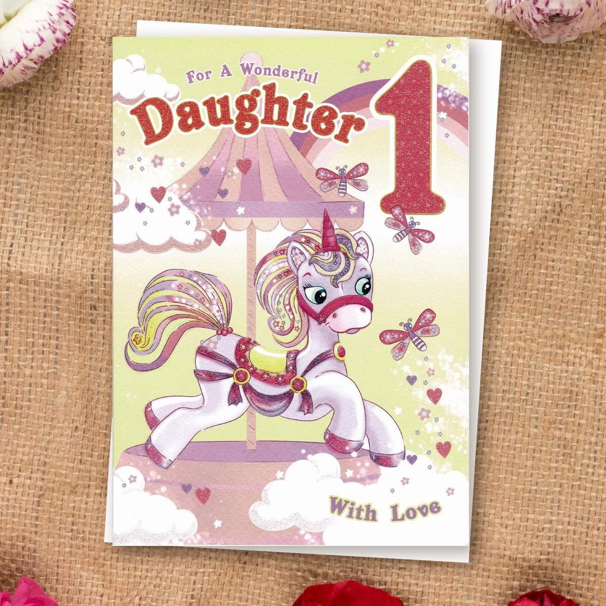 Wonderful Daughter Age 1 Card Front Image