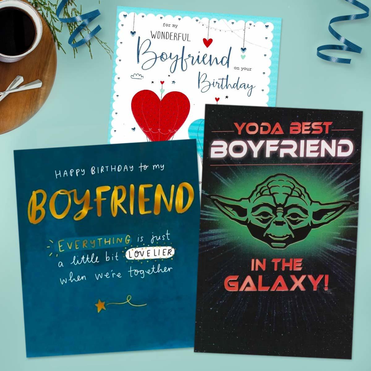 A Selection Of Cards To Show The Depth Of Range In Our Boyfriend Birthday Card Section