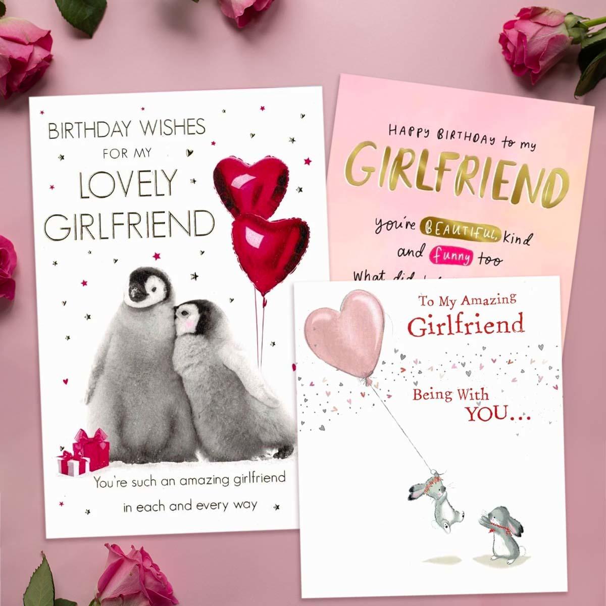 A Selection Of Cards To Show The Depth Of Range In Our Girlfriend Birthday Card Section