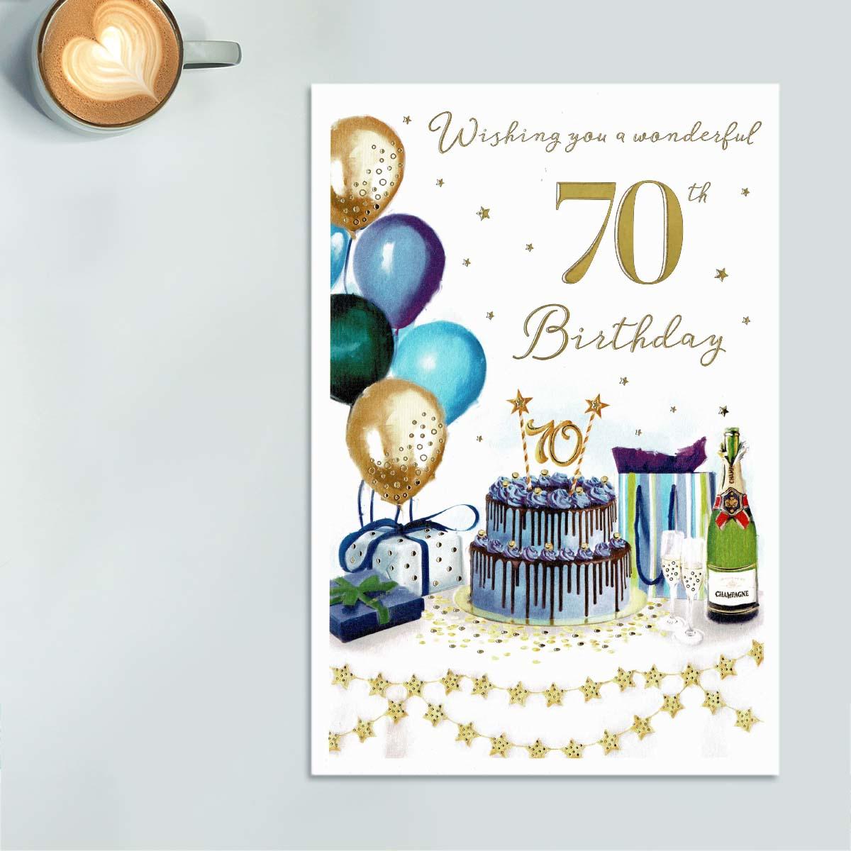 A Wonderful 70th Birthday Card Front Image
