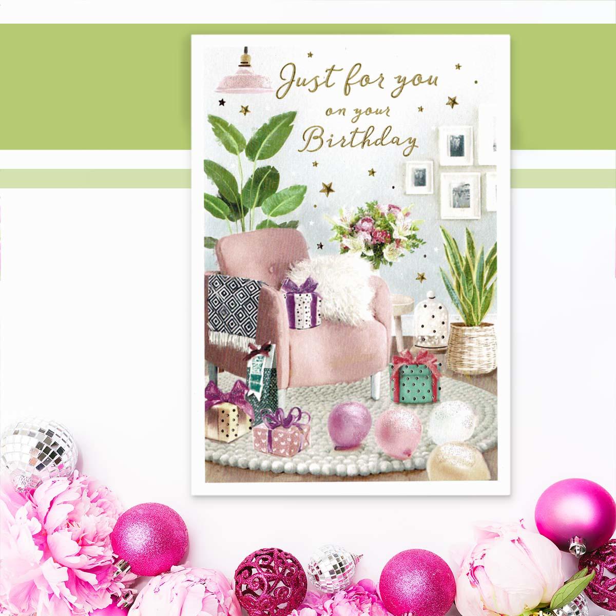 Essence - Just For You Birthday Armchair Card Front Image