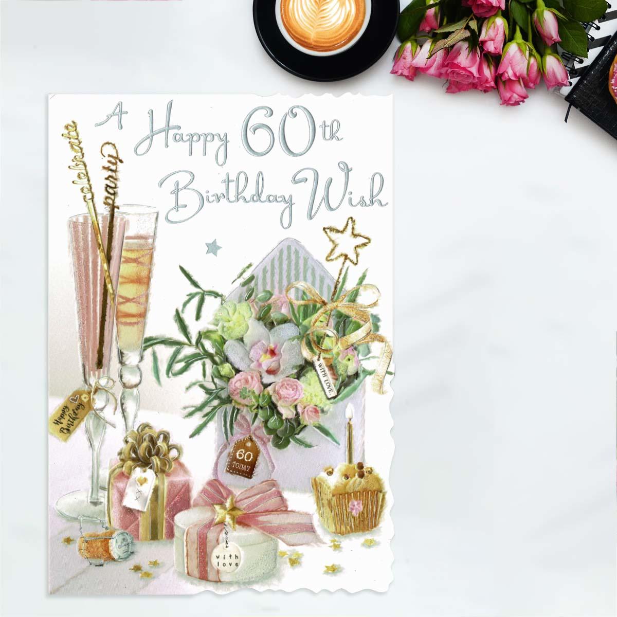 A Happy 60th Birthday Wish Card Front Image
