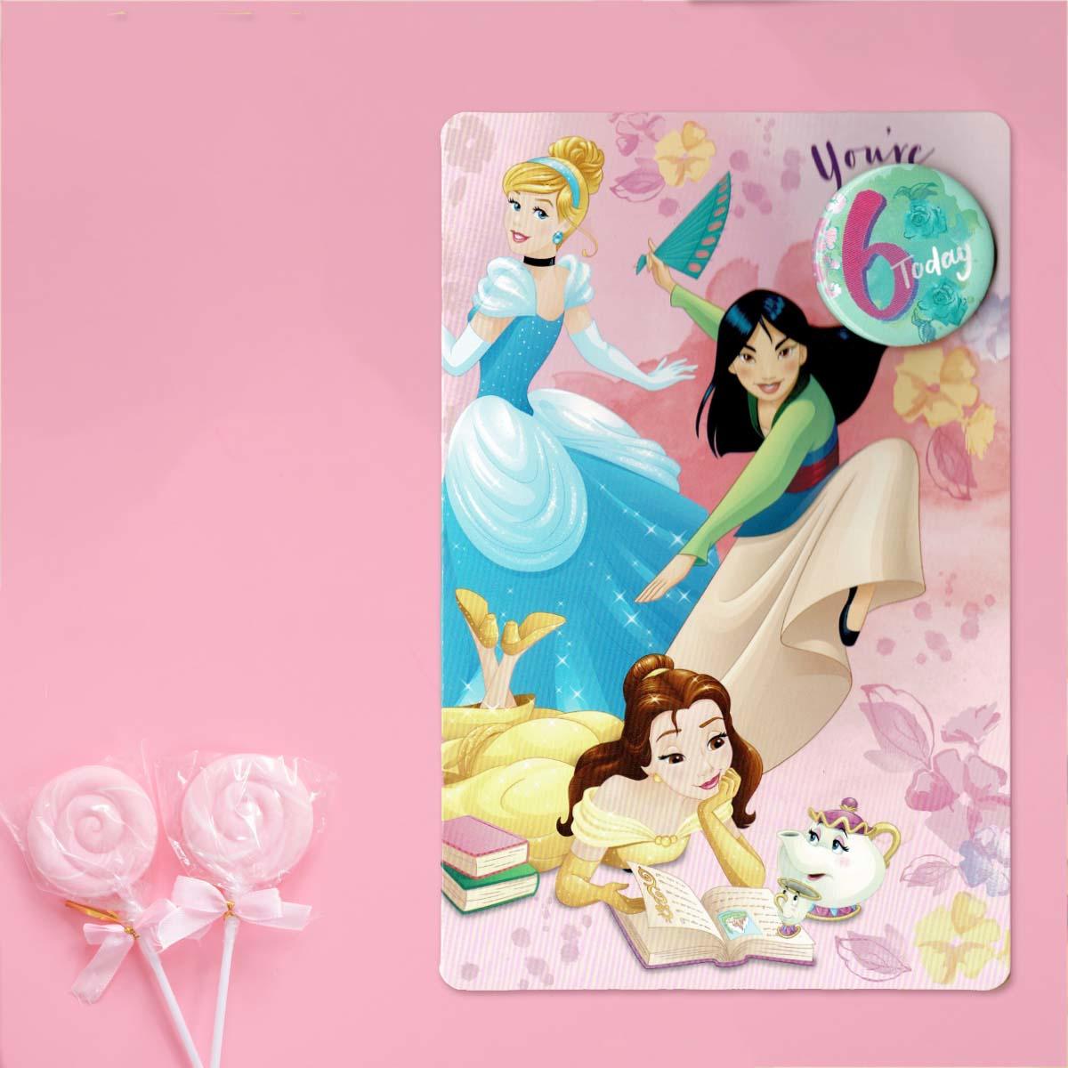 Disney Princess Badge 6 Today Card Front Image
