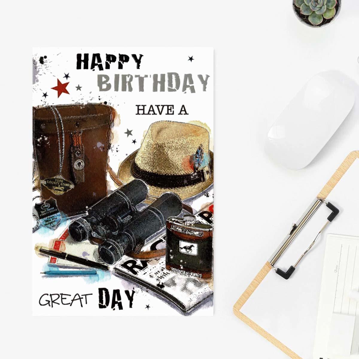 Graffix - Happy Birthday Great Day card Front Image