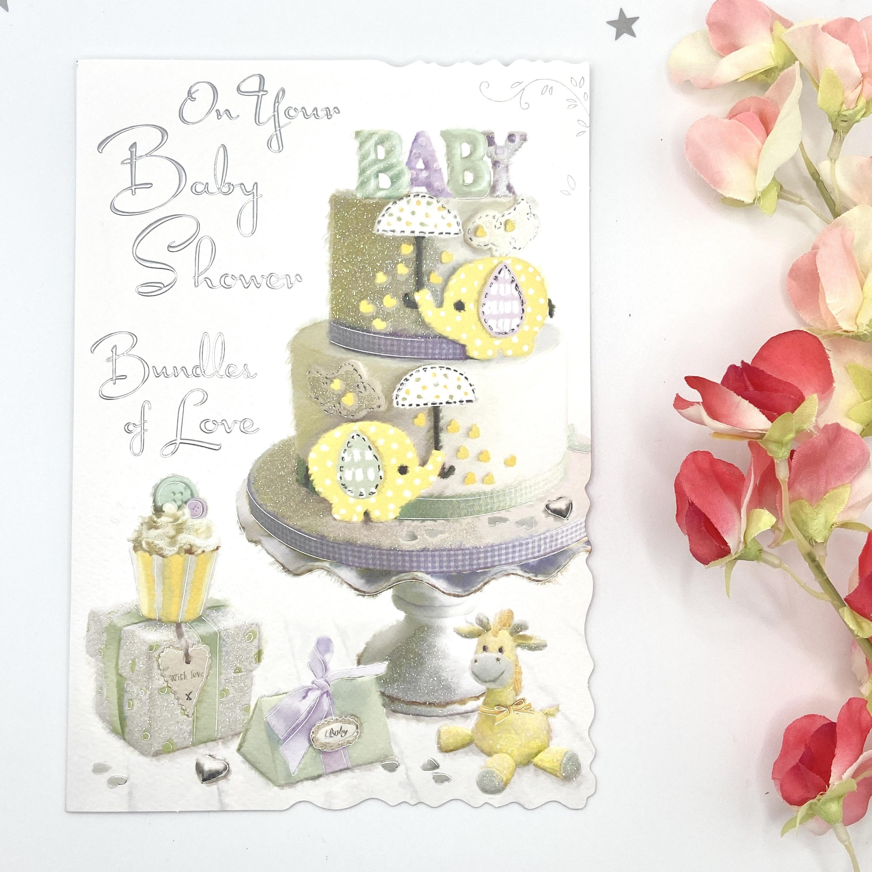 Velvet Baby Shower Bundles Of Love Card