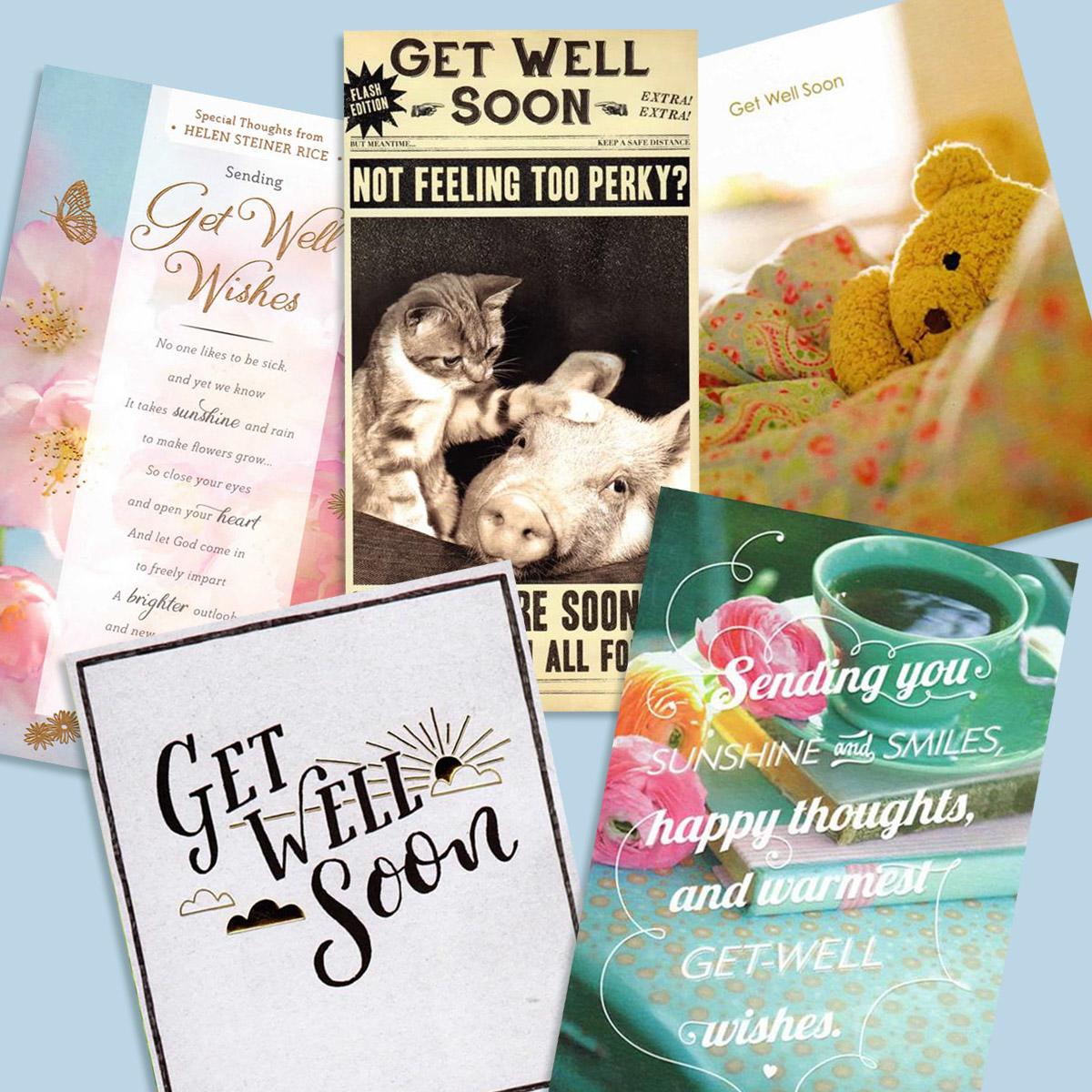 A Selection Of Cards To Show The Depth Of Range In Our Get Well Soon Section