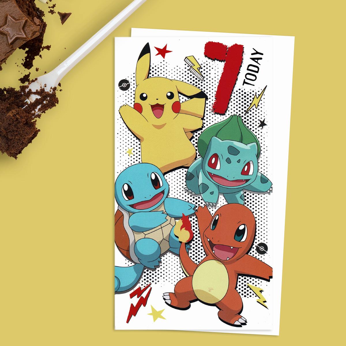 Pokemon 7 Today Birthday Card Front Image