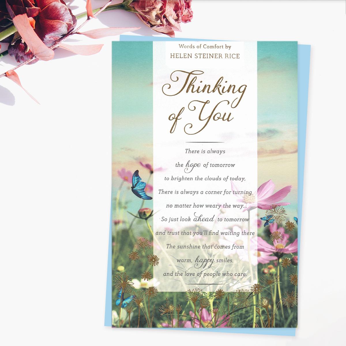 Helen Steiner rice - Thinking Of You Card Front Image