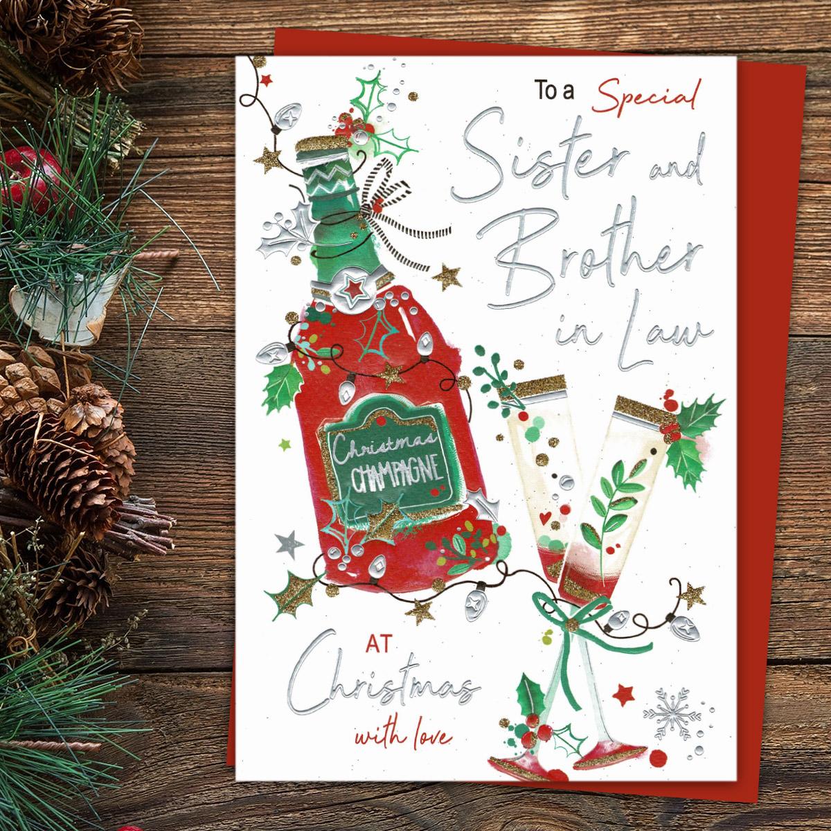 Special Sister & Brother in Law Christmas Card Front Image
