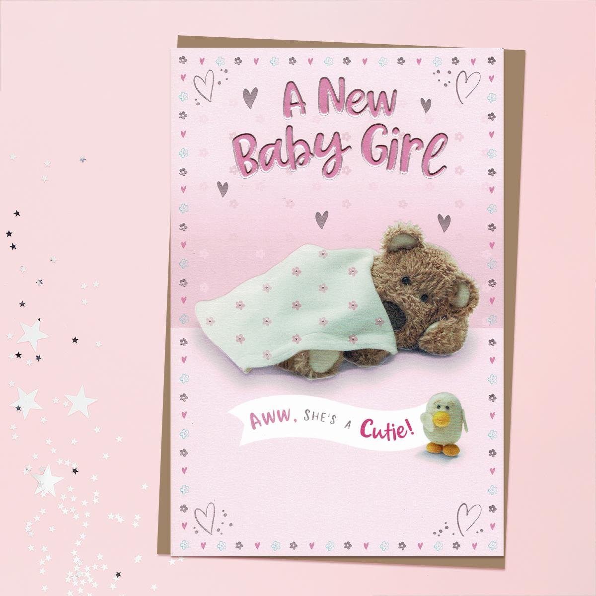 A New Baby Girl -She's A Cutie Card Front Image