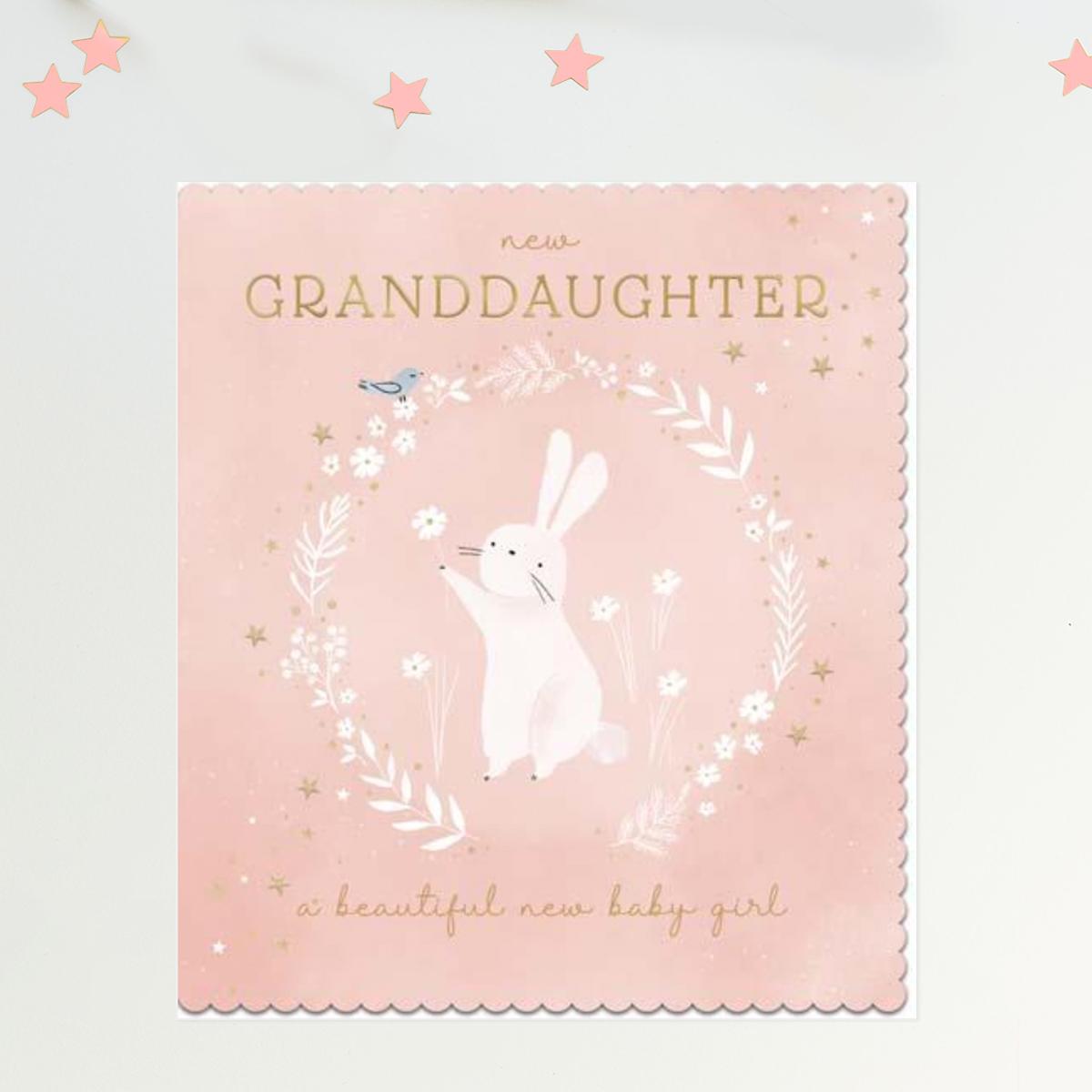 New Granddaughter Card Front Image
