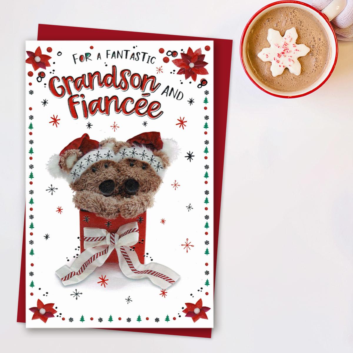 Fantastic Grandson & Fiancée Barley Bear Card Front Image