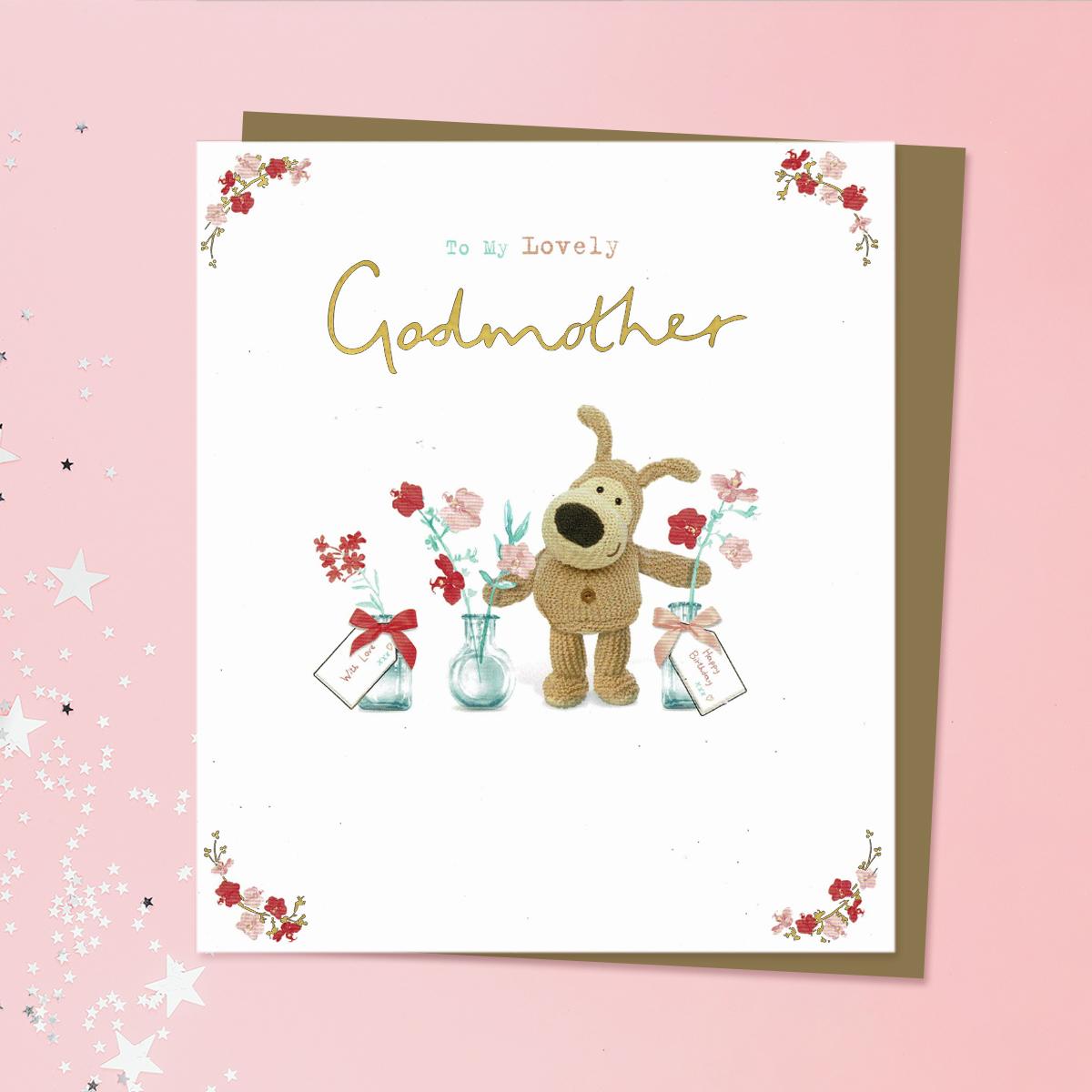 Godmother Boofle Birthday Flowers Card Front Image