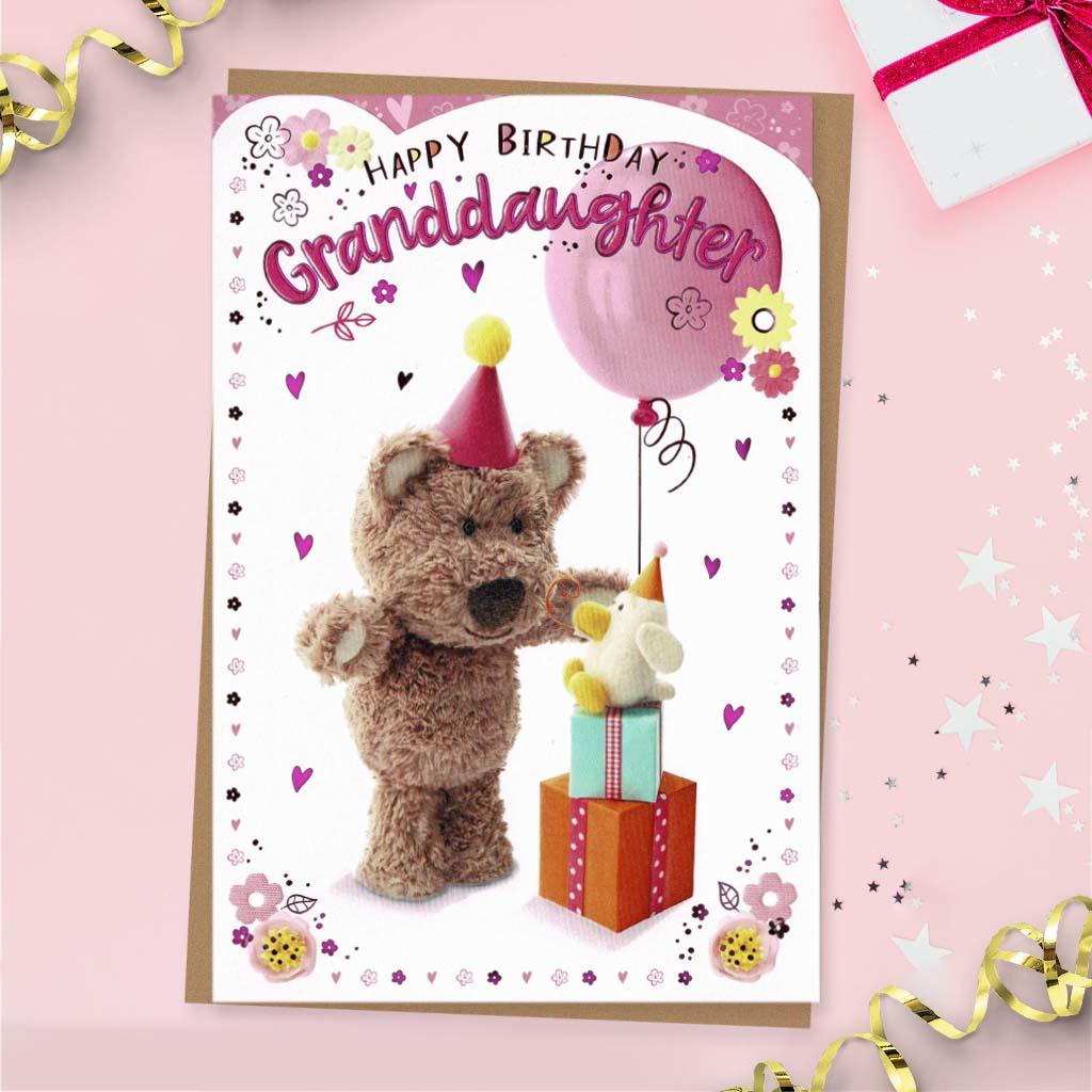 Granddaughter Birthday Barley Bear Card Front Image