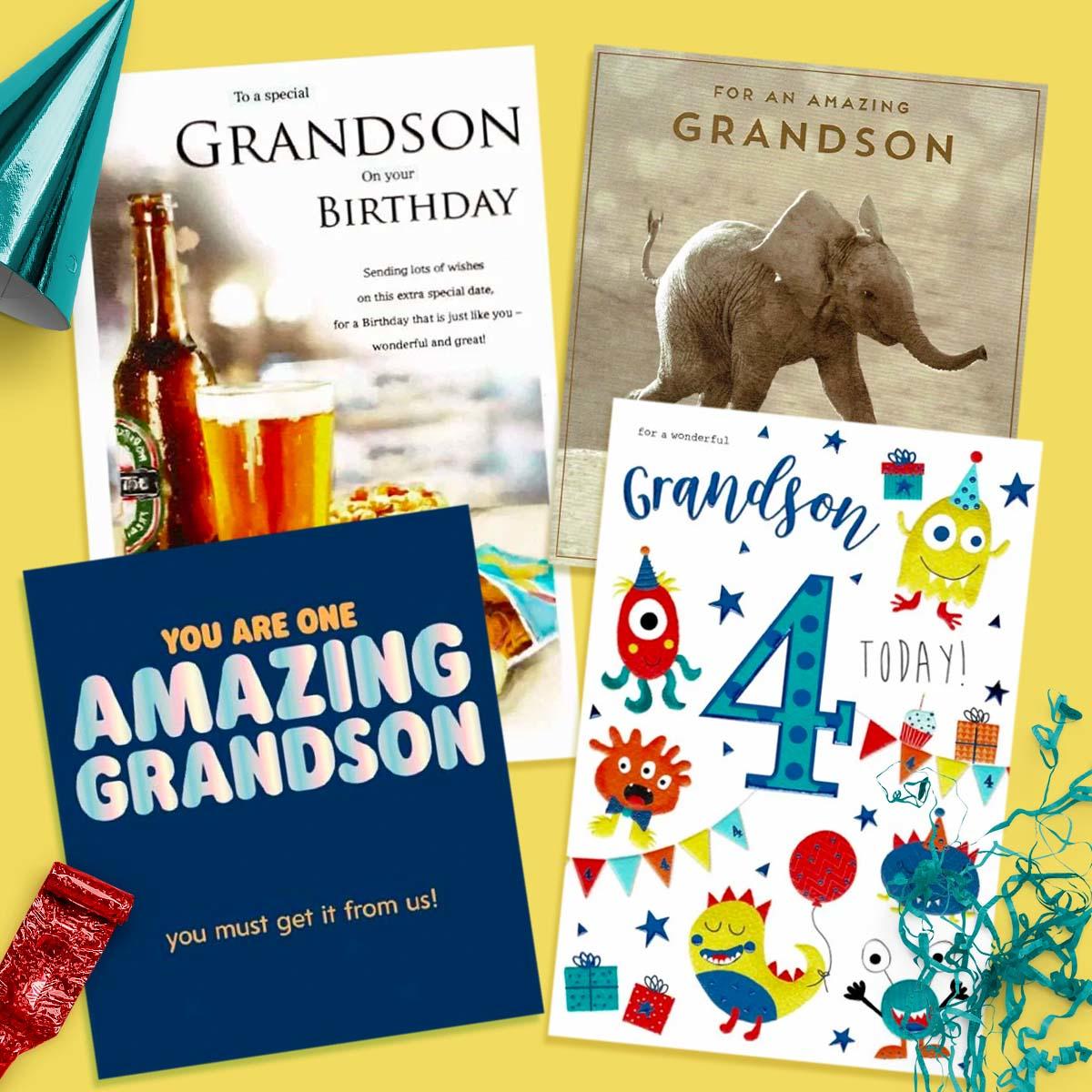 A Selection Of Cards To Show The Depth Of Range In Our Grandson Birthday Card Section