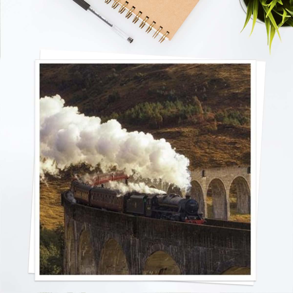 Take A View - The Jacobite Steam Train Blank Card front Image