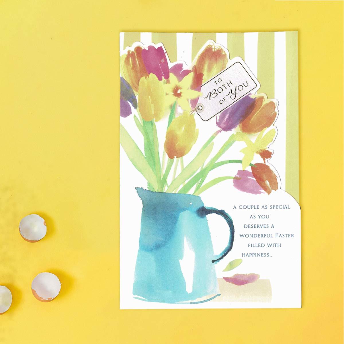 To Both Of You Easter Tulips  Card Front Image