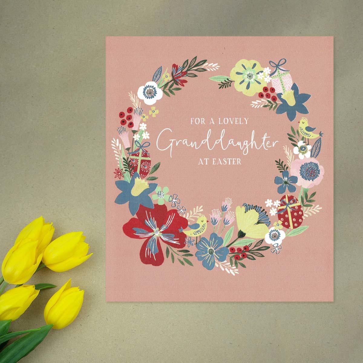Lovely Granddaughter Easter Card Front Image