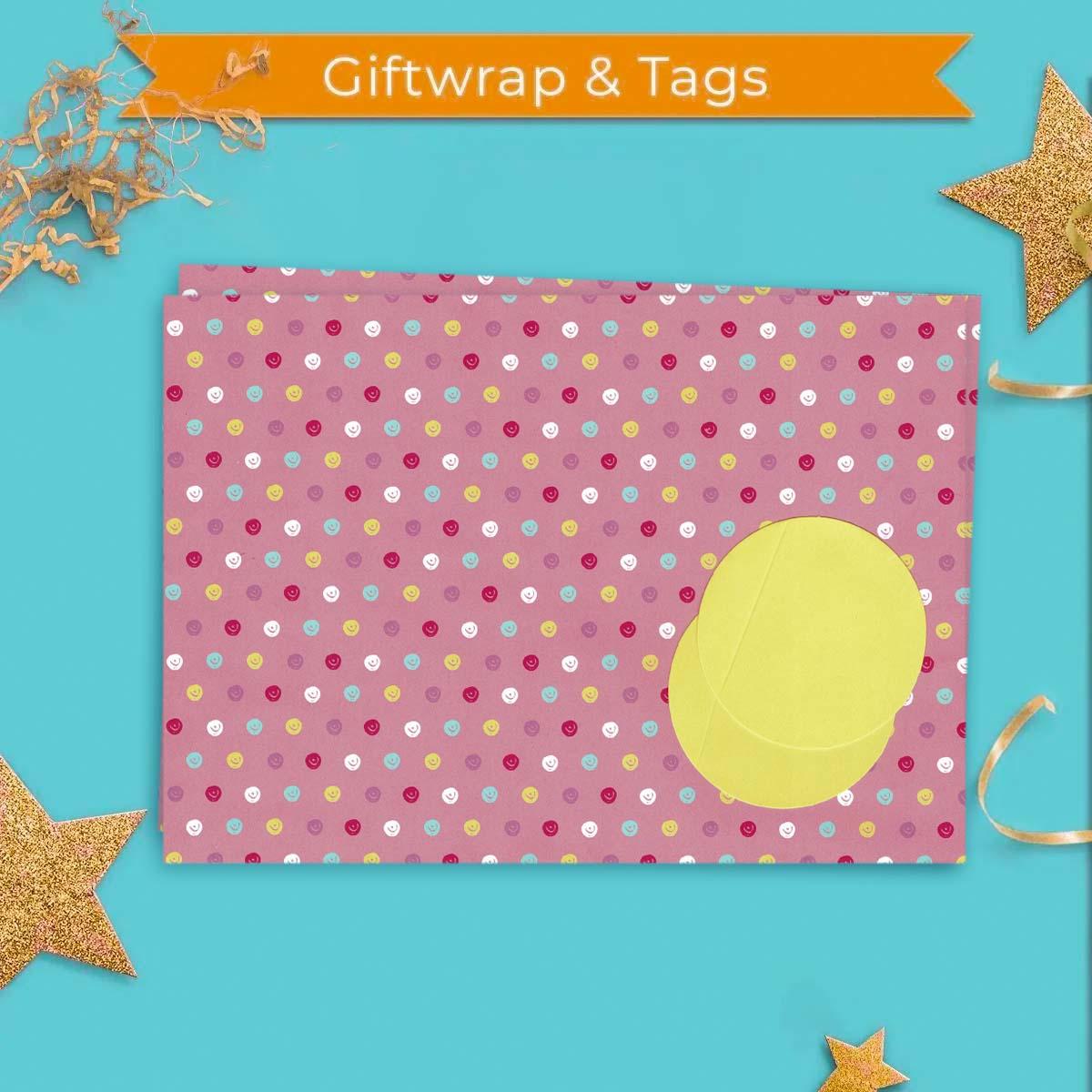 Giftwrap - Pink Spots Front Image