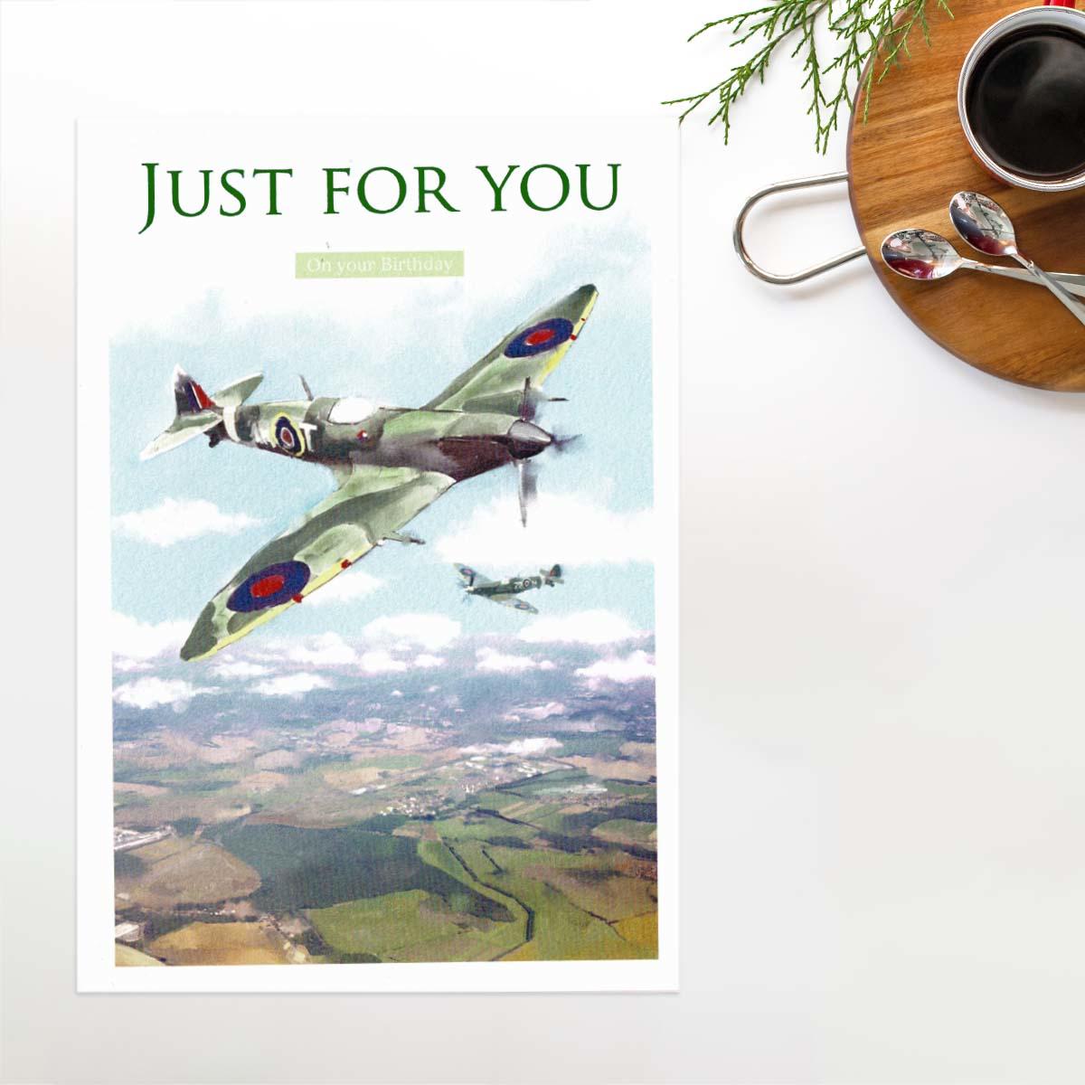 Essence - Just For You Spitfire Birthday Card Front Image