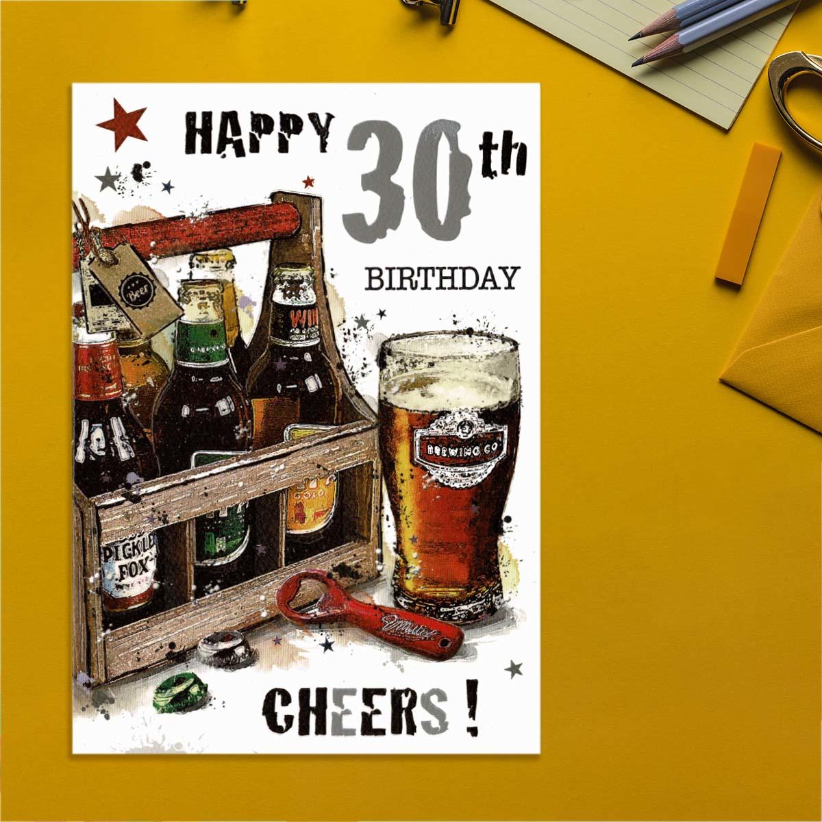 30th Birthday Cheers Card Front Image