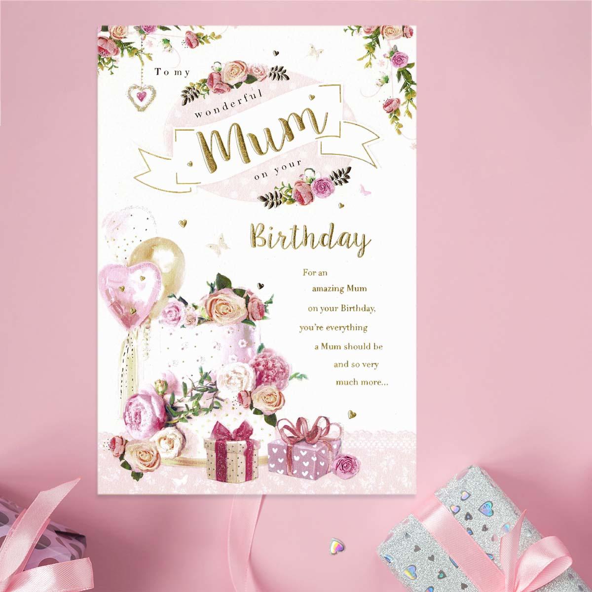 Image Showing Mum Birthday Card Displayed