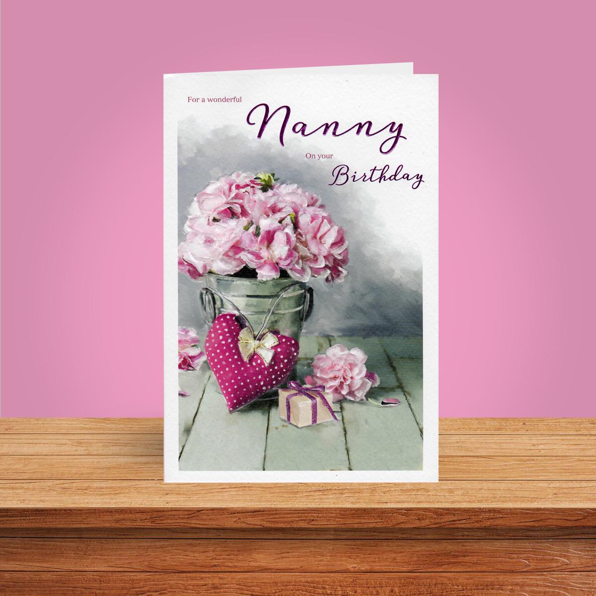 Nanny Birthday Card Sitting On The Mantelpiece