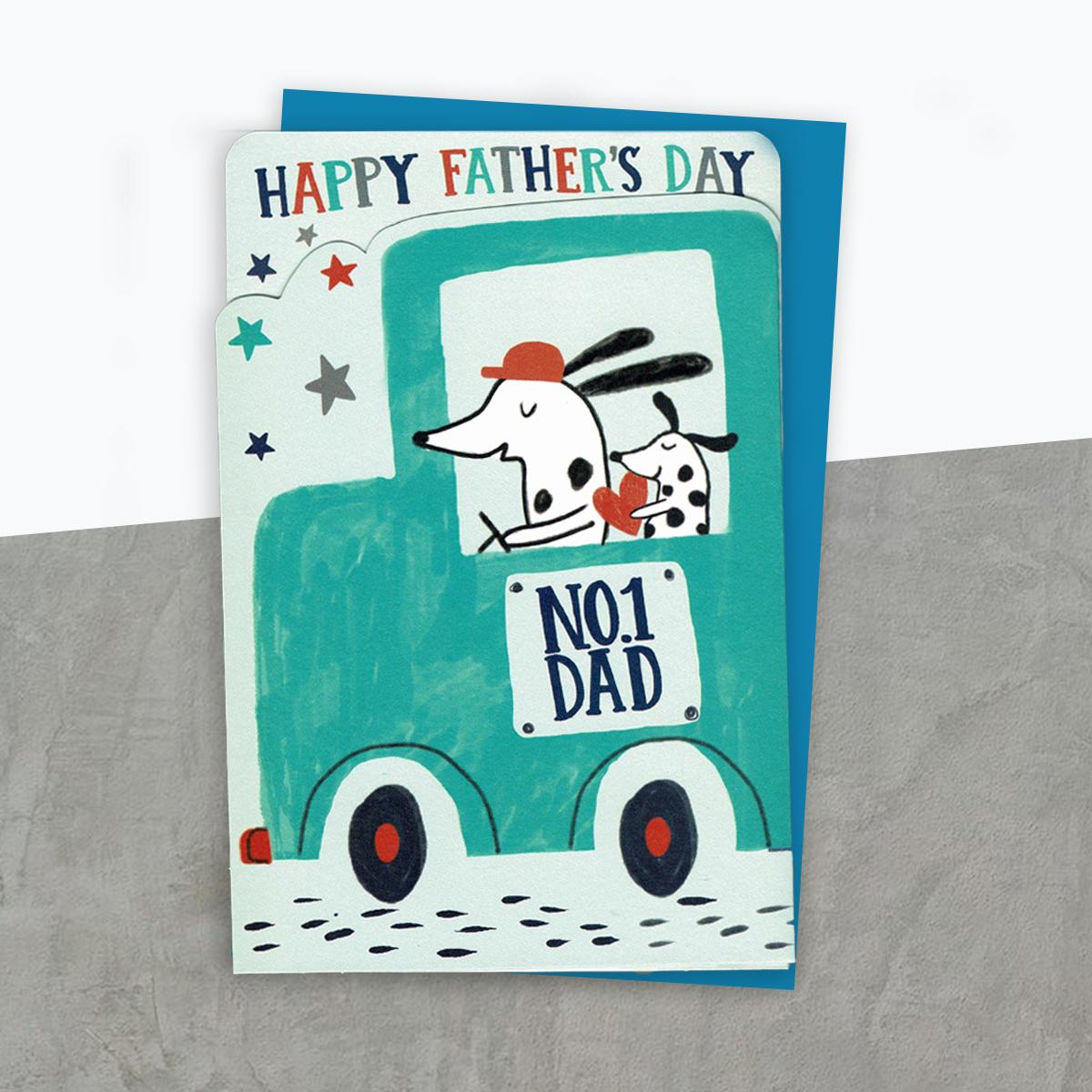 Happy Father's Day No. 1 Dad Card Front Image