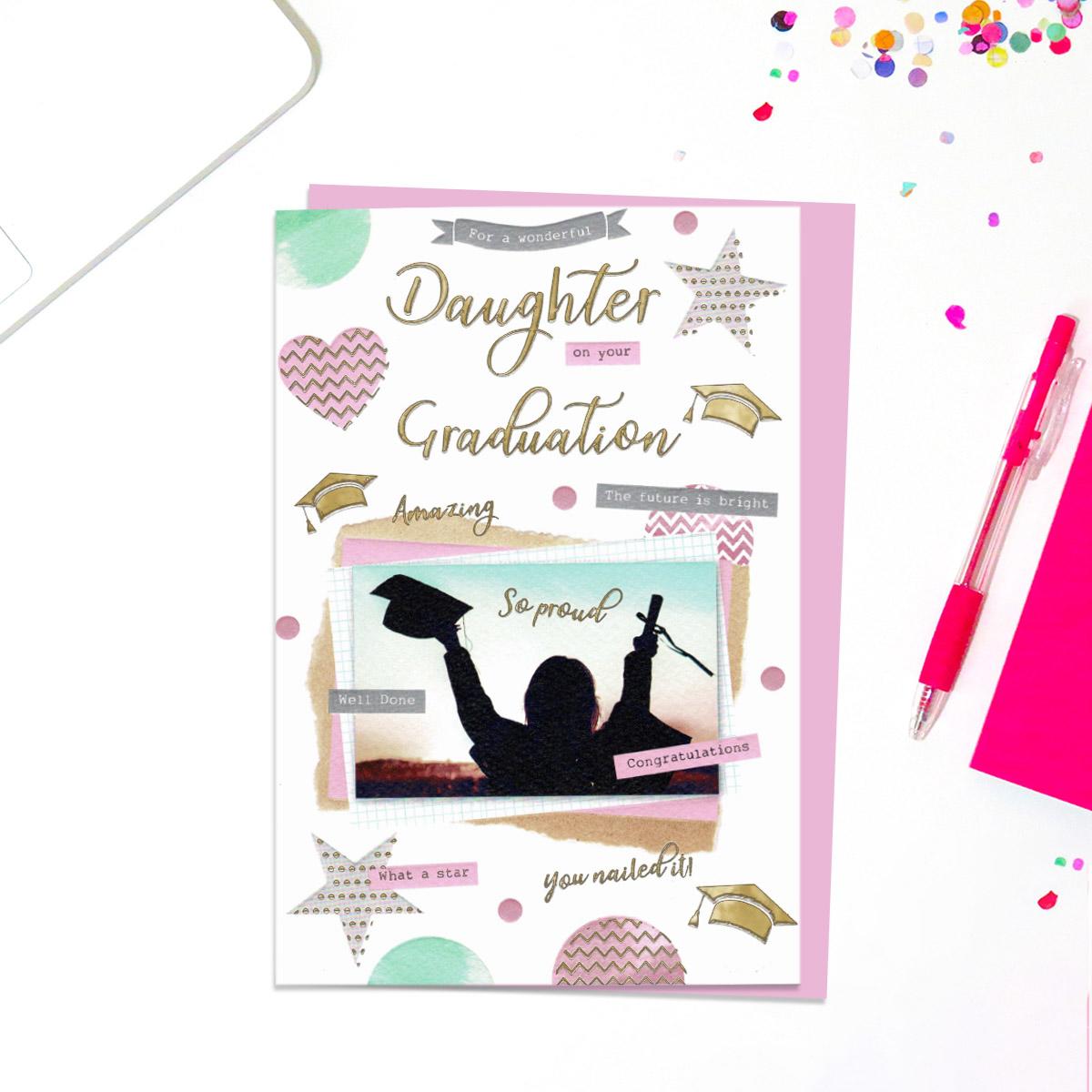 Wonderful Daughter On Your Graduation Card Front Image