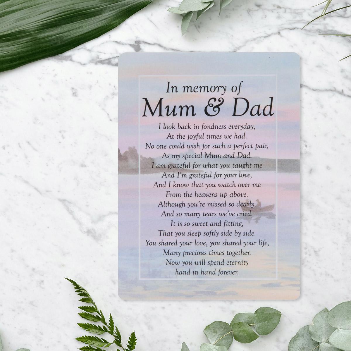 Graveside Card - In Memory Of Mum & Dad Front Image