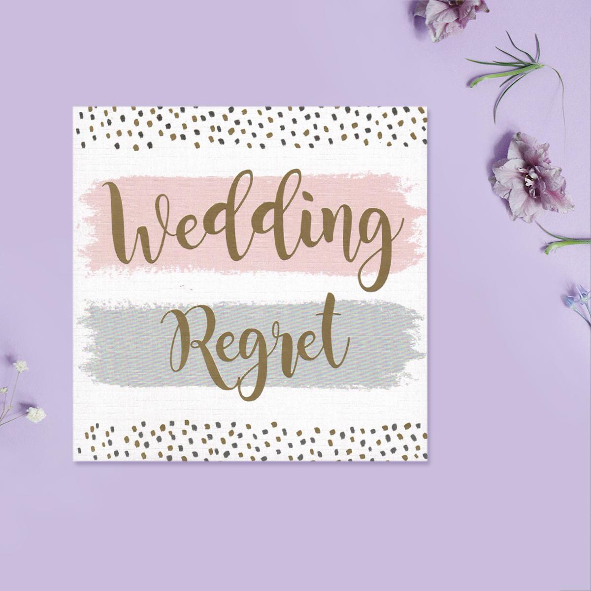 Wedding Regret Card Front Image