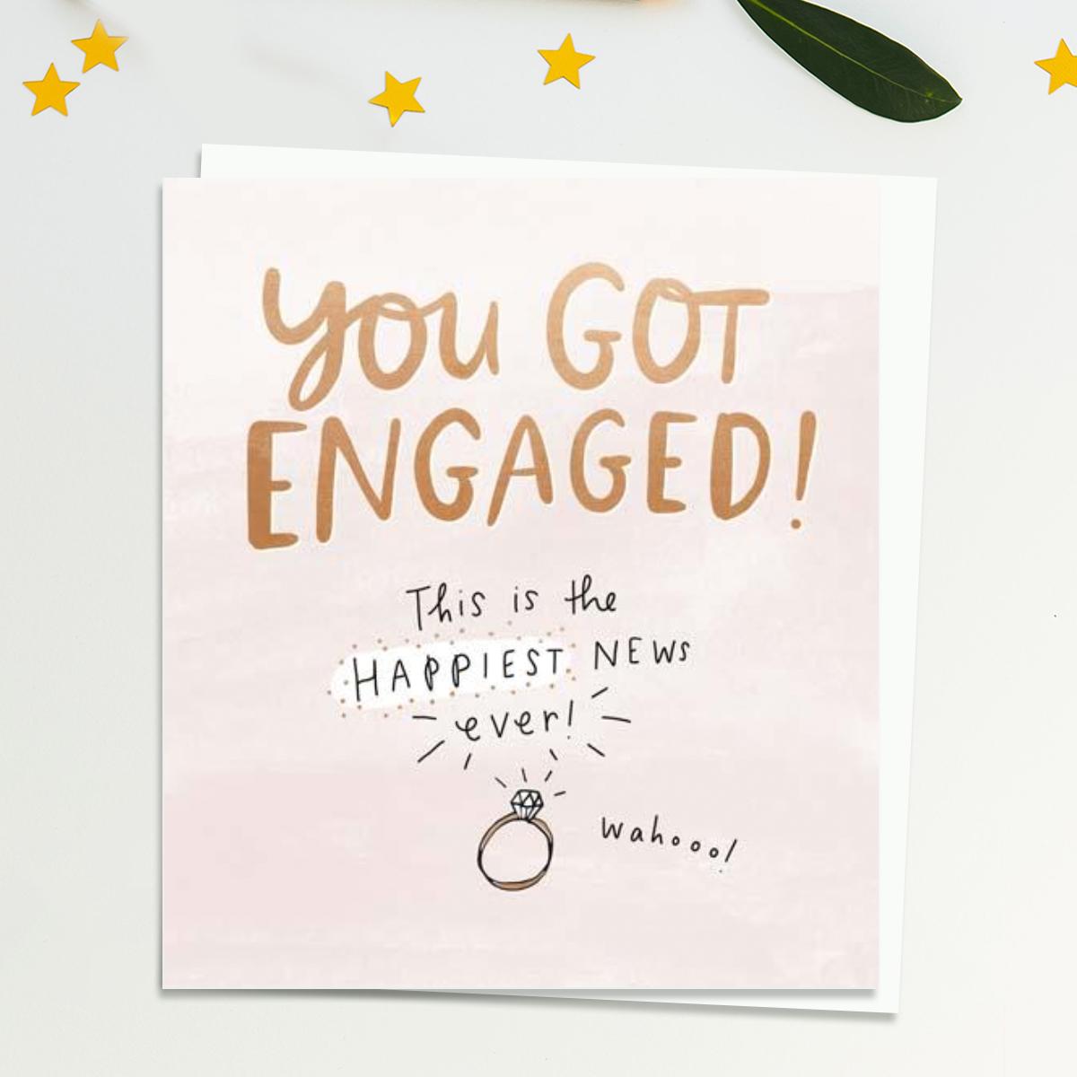 You Got Engaged ! Card Front Image