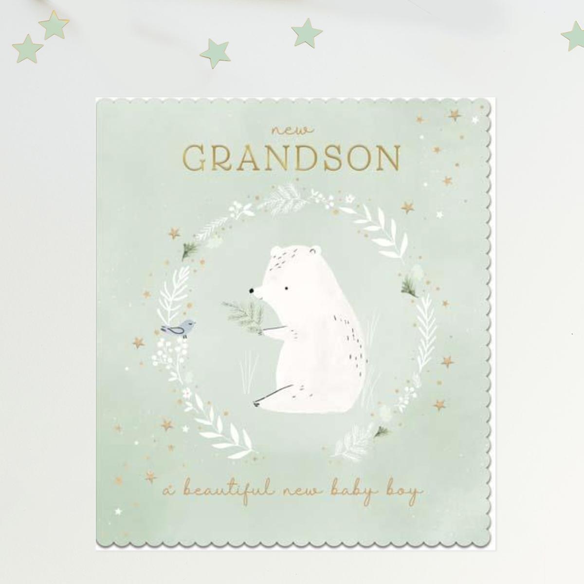 New Grandson Card Front Image