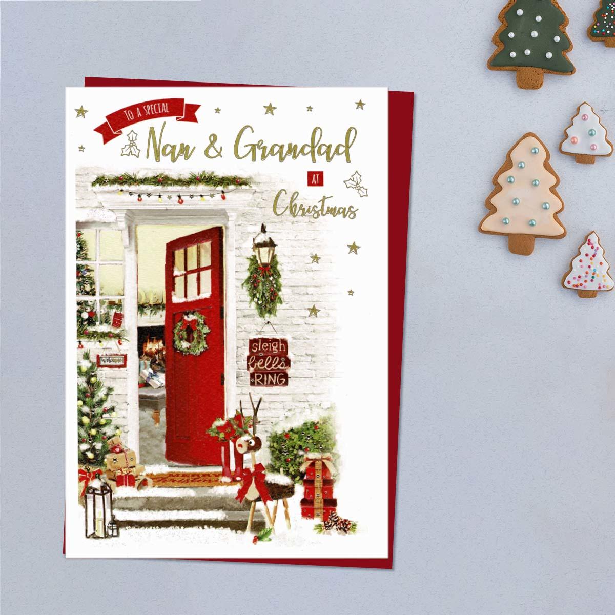 Special Nan And Grandad Christmas Welcome Card Front Image