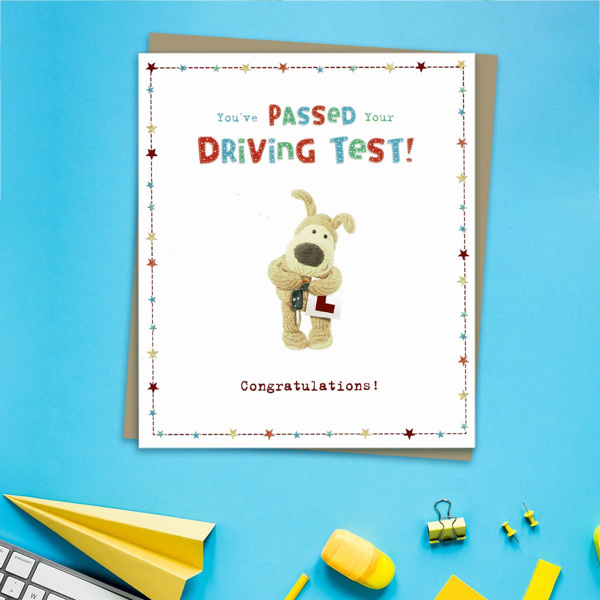 Boofle Driving Test Congratulations Card Front Image