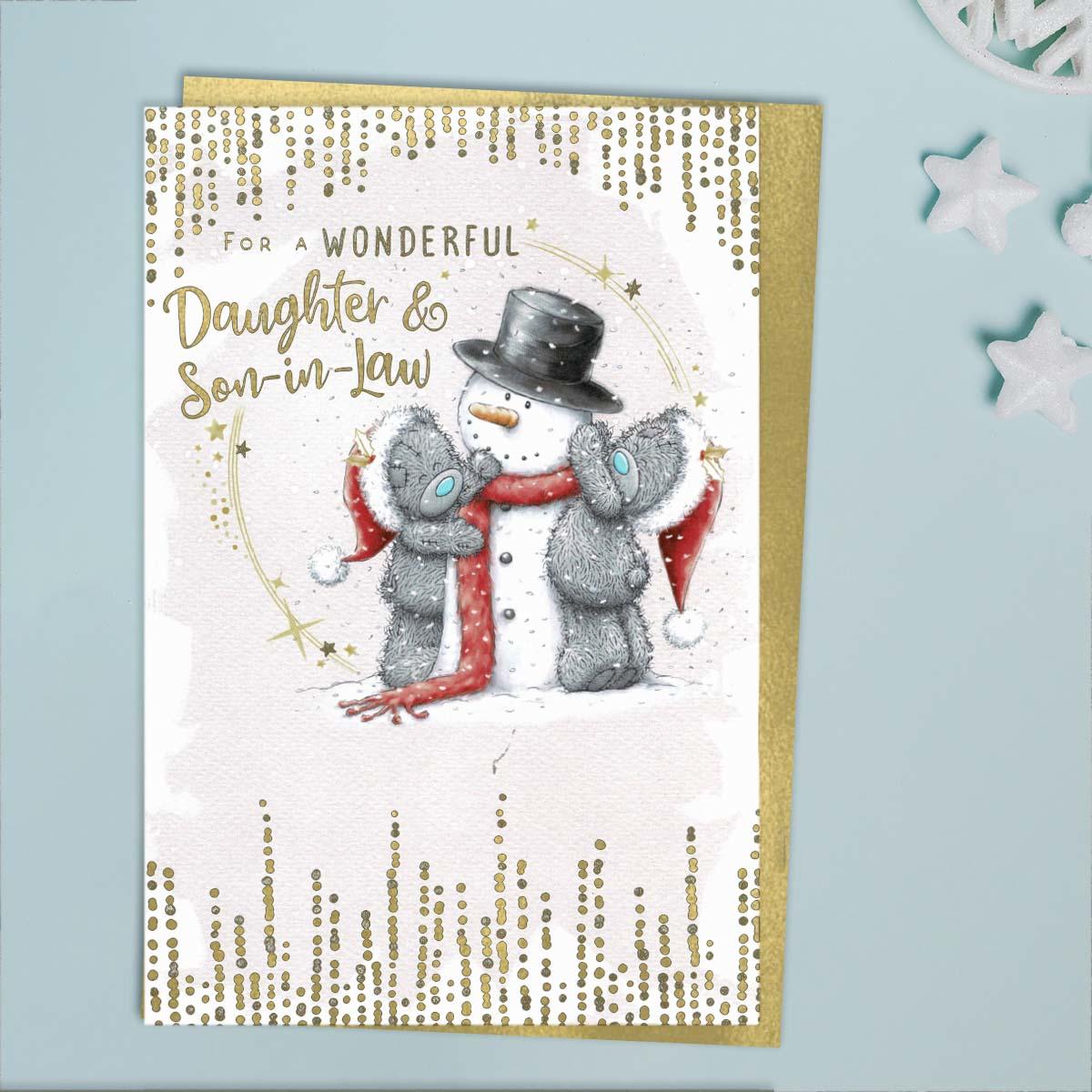 Daughter And Son In Law Tatty Teddy Christmas Card Front Image