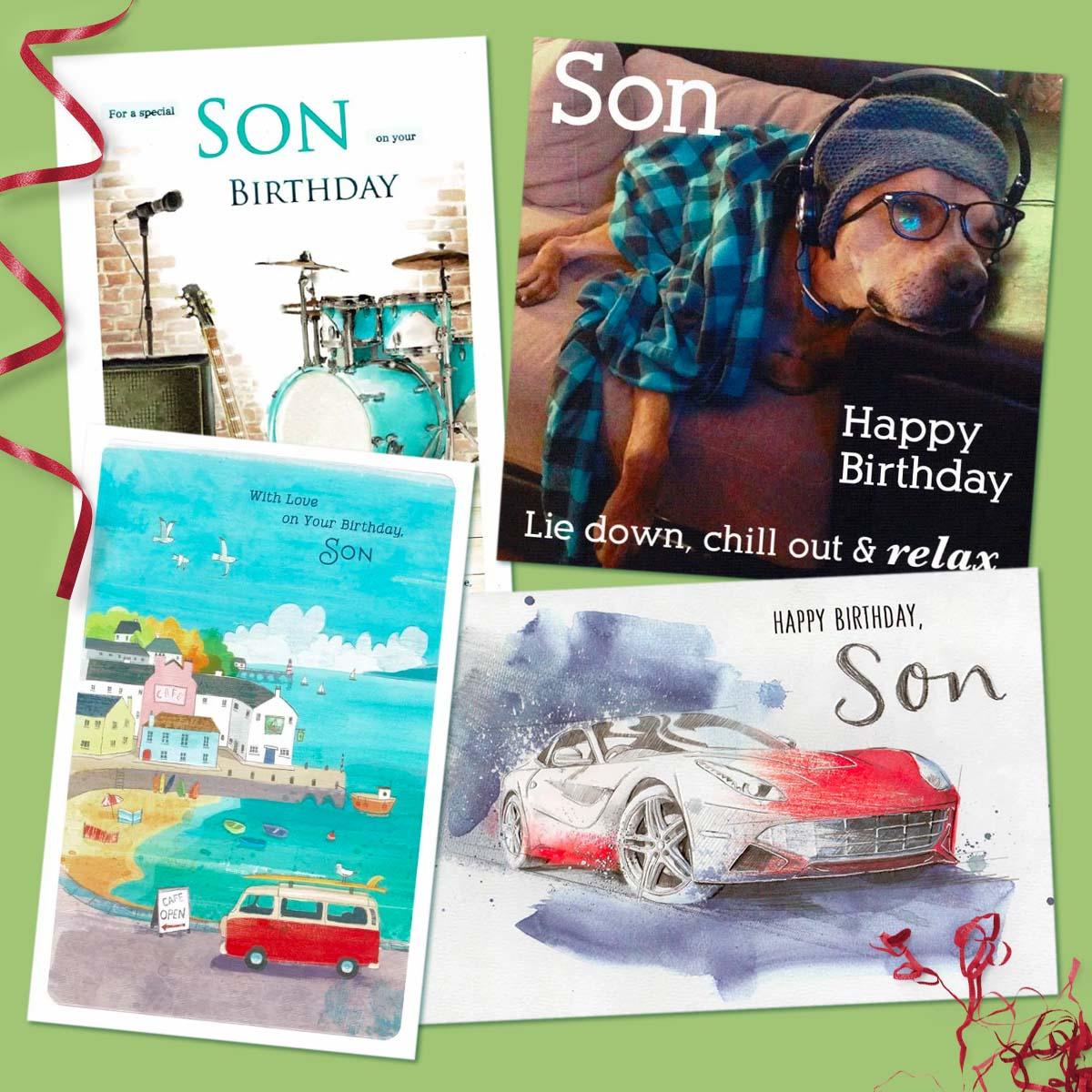 A Selection Of Cards To Show The Depth Of Range In Our Son Birthday Card Section