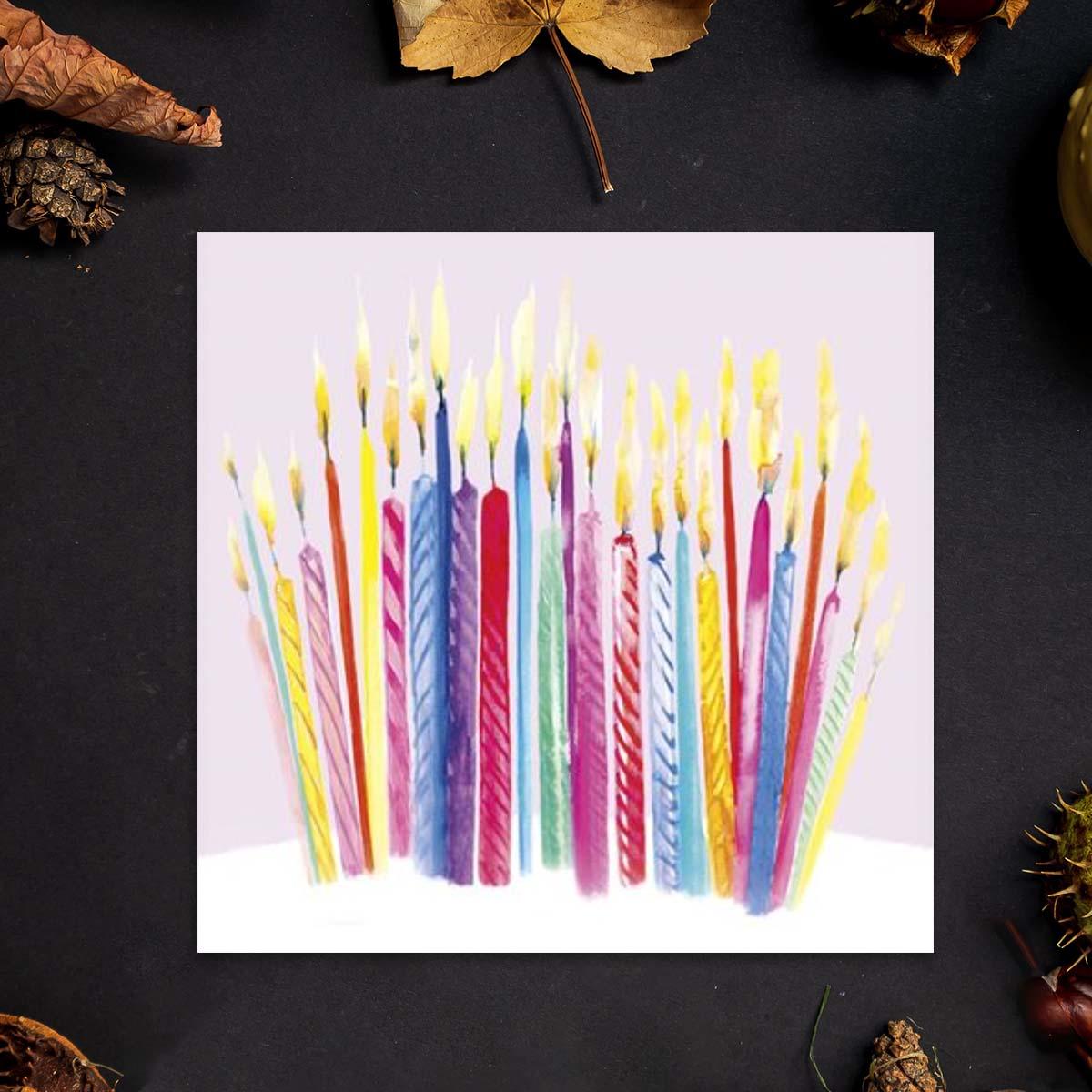 Camden Originals - Birthday Candles Blank Card Front Image