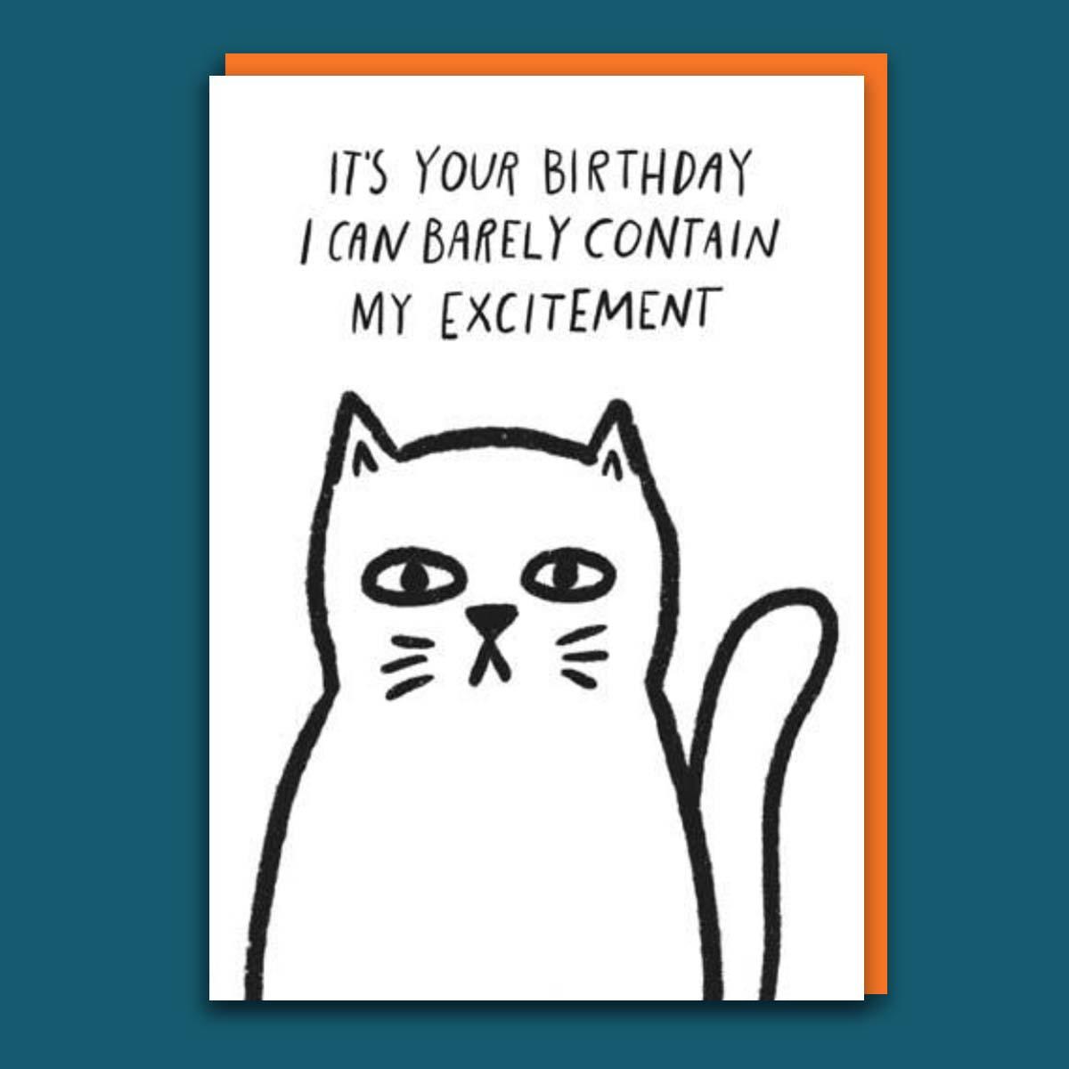 Cuckoo - Excitement Funny Birthday Card Front Image