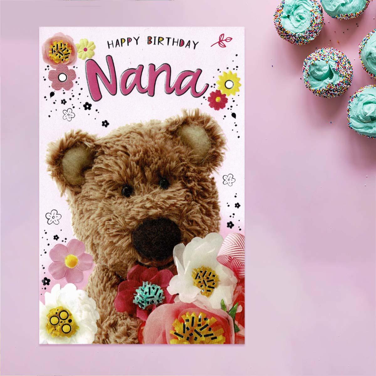 Happy Birthday Nana Barley Bear Card Front Image