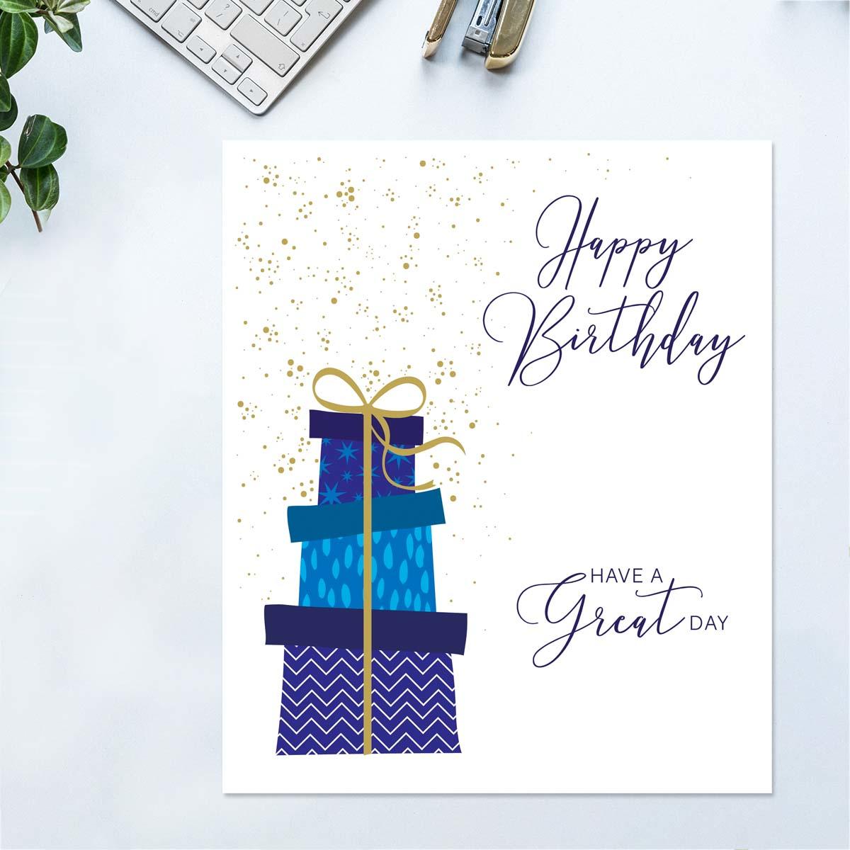 Hip Hip - Happy Birthday Gifts Card Front Image
