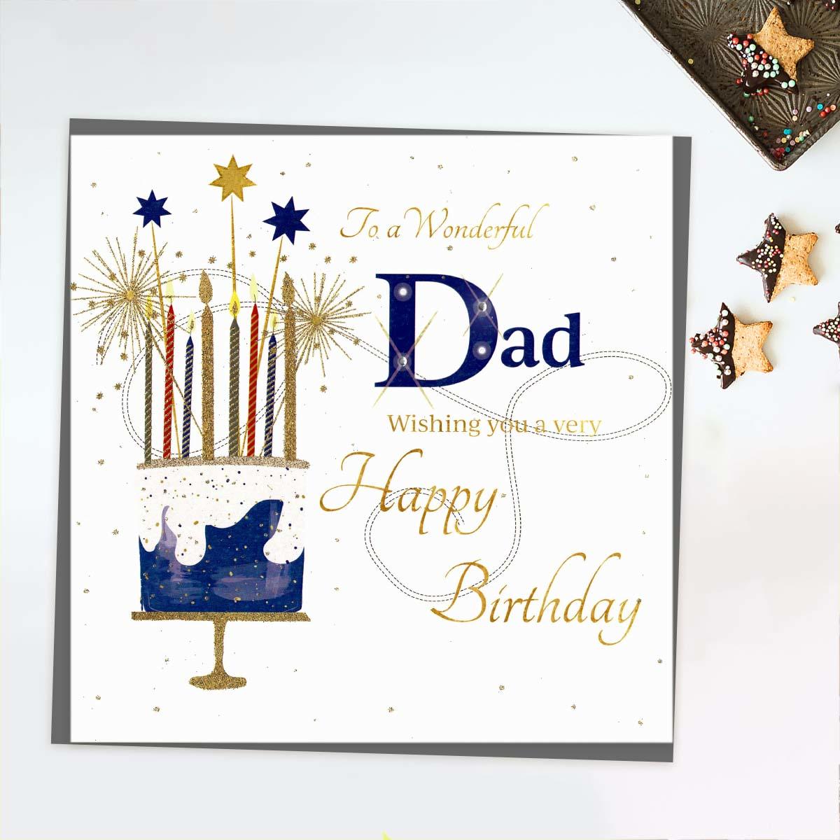 New England - Wonderful Dad Birthday Large Card Front Image