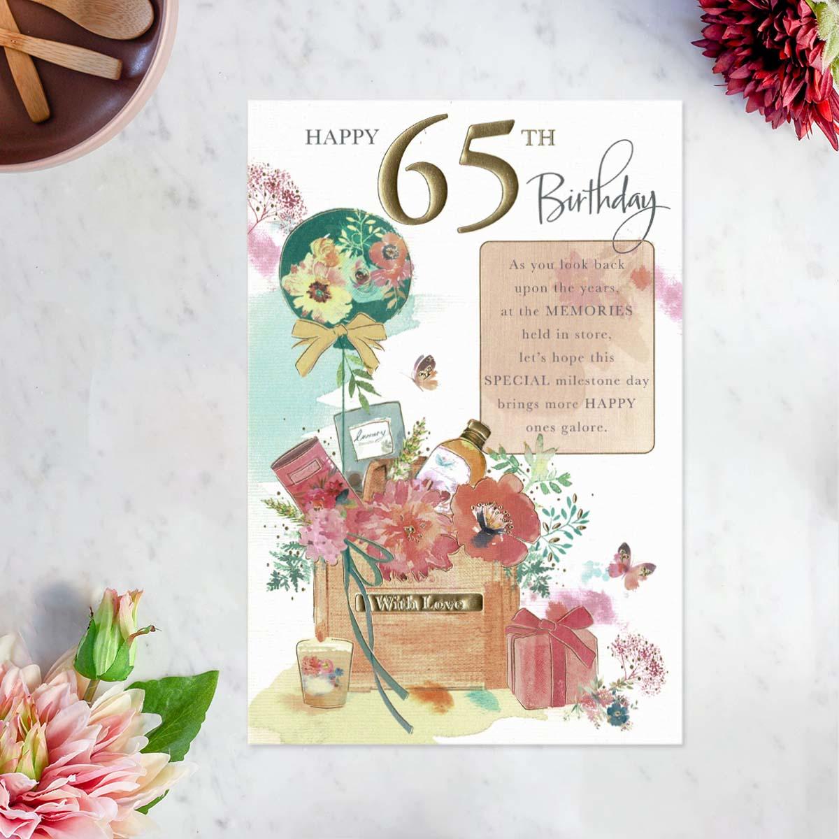 Moments In Time - 65th Birthday Gifts Card Front IImage