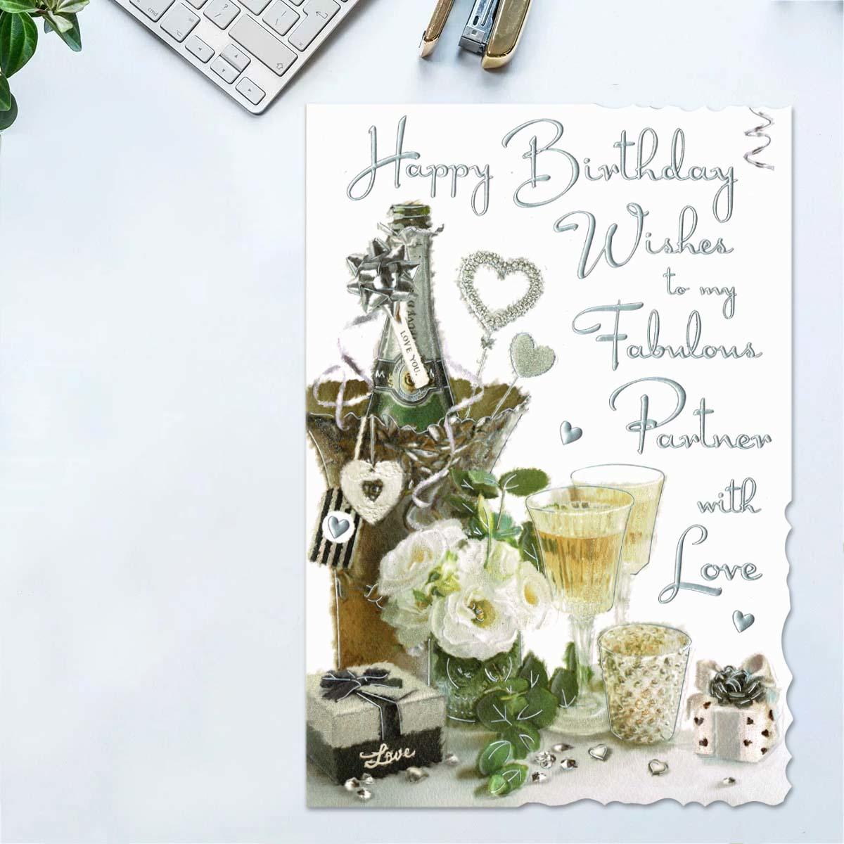 Velvet - Partner Birthday Card  Front Image