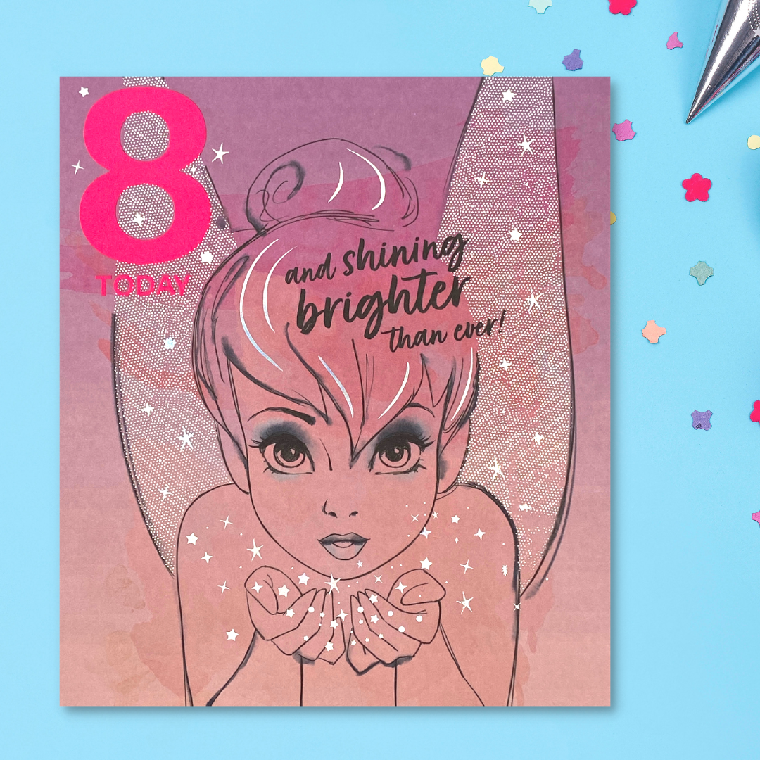 Disney Tinkerbell 8 Today Birthday Card