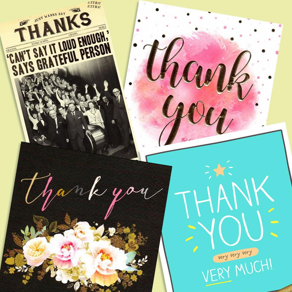 A Selection Of Cards To Show The Depth Of Range In Our Thank You Section