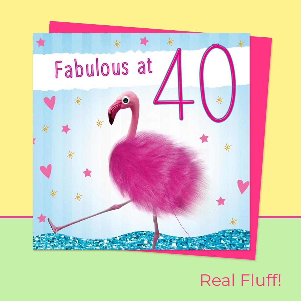 Fluff - Fabulous At 40 Card Front Image