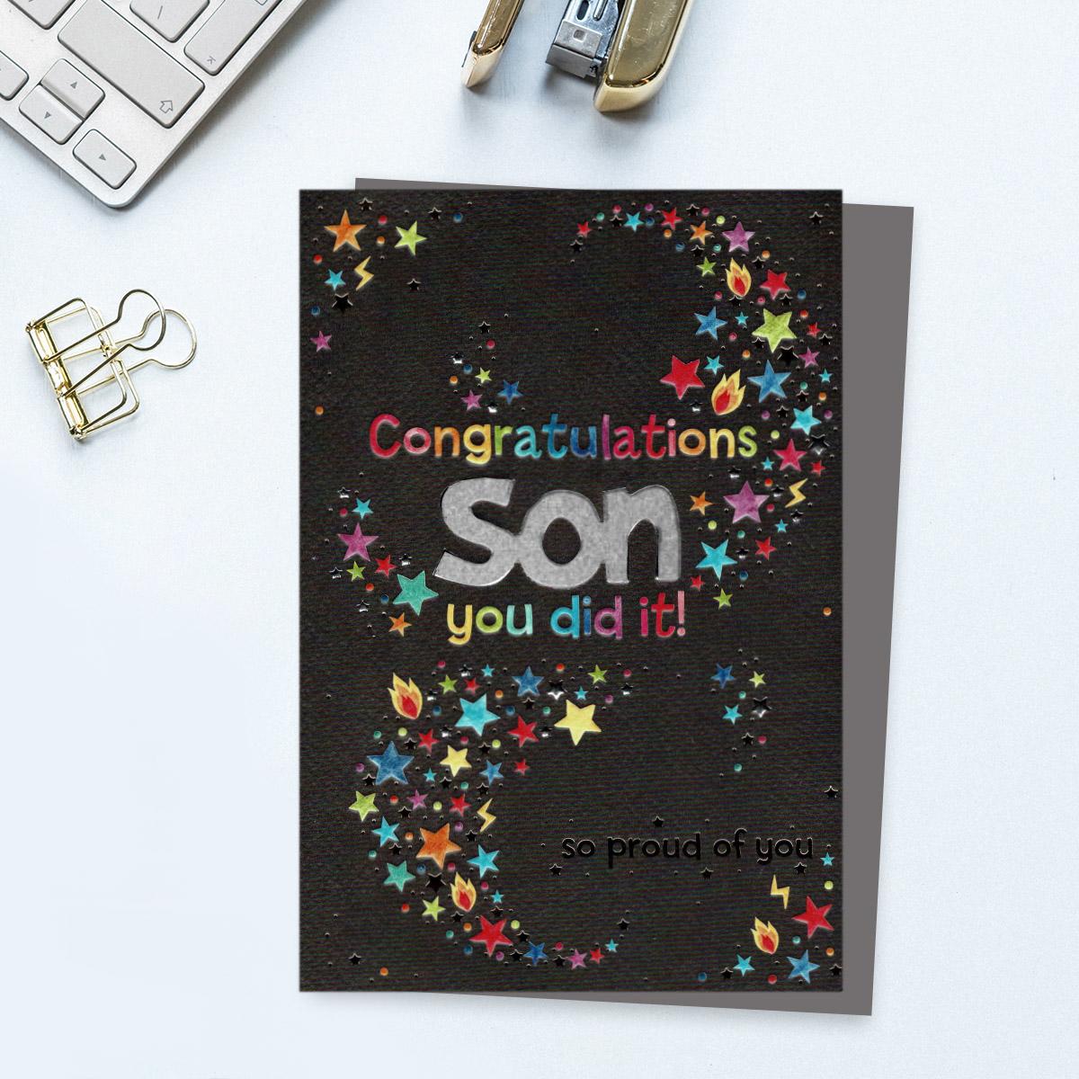 Congratulations Son You Did It! Card Front Image