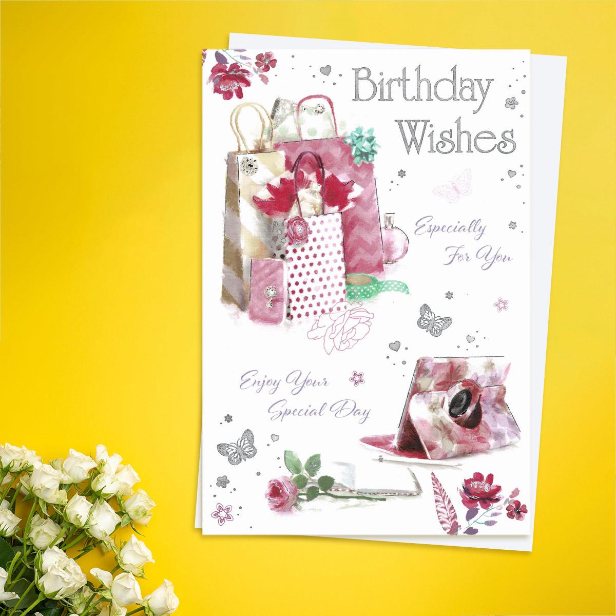 Birthday Wishes & Gifts Card Front Image