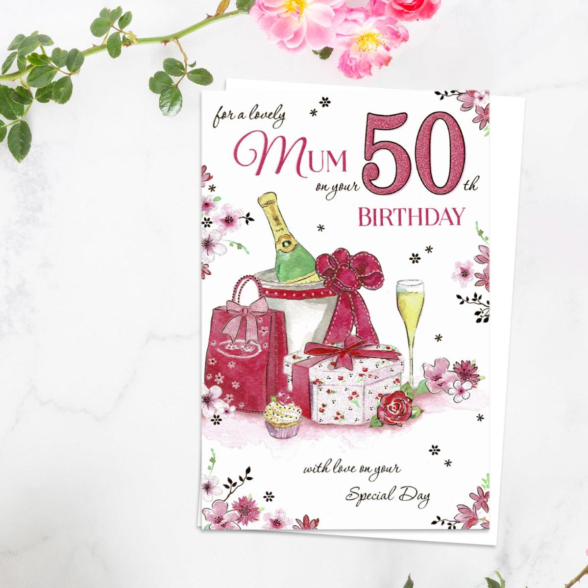 Lovely Mum 50th Birthday Card